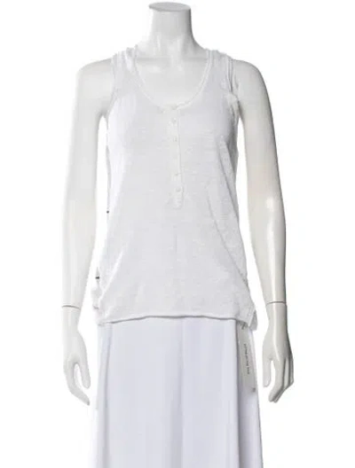 Pre-owned 360 Sweater Linen Crew Neck Sweater In Neutrals