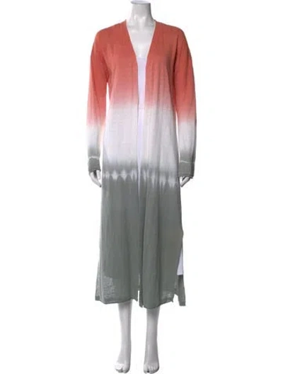 Pre-owned 360 Sweater Linen Tie-dye Print Sweater In Neutrals