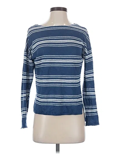 Pre-owned 360 Sweater Long Sleeve Top Blue Boatneck Tops
