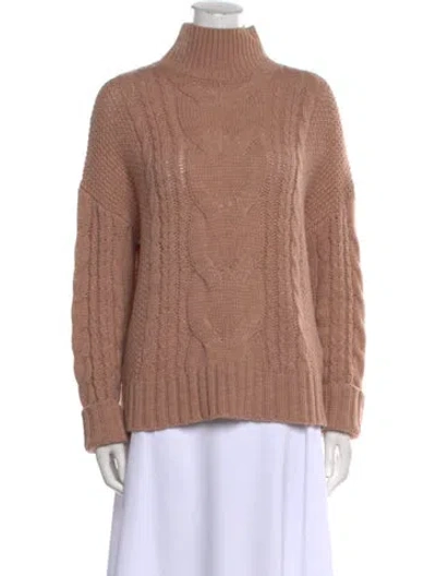 Pre-owned 360 Sweater Mock Neck Sweater In Pink