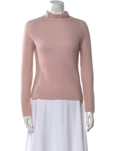 Pre-owned 360 Sweater Mock Neck Sweater In Pink