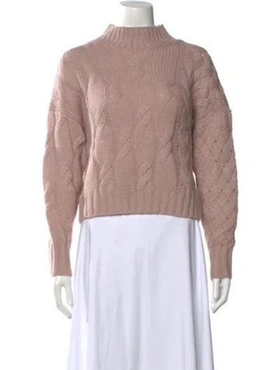 Pre-owned 360 Sweater Mock Neck Sweater In Pink