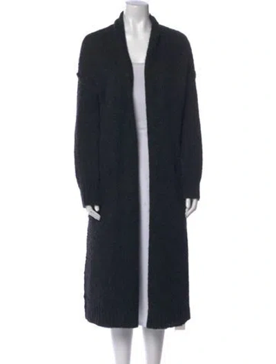 Pre-owned 360 Sweater Open Front Sweater In Black