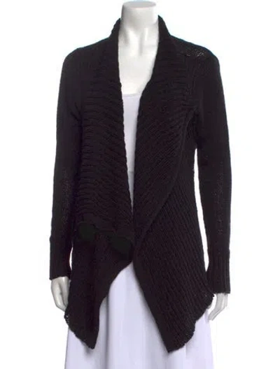 Pre-owned 360 Sweater Open Front Sweater In Black