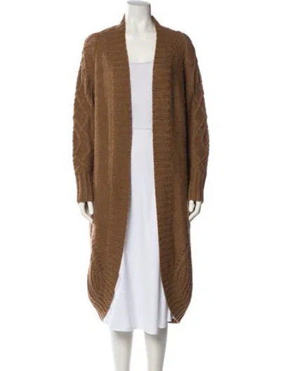 Pre-owned 360 Sweater Open Front Sweater In Brown