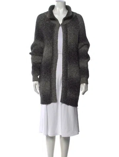 Pre-owned 360 Sweater Open Front Sweater In Gray