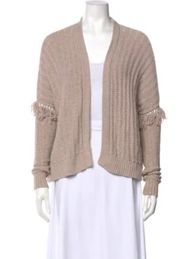 Pre-owned 360 Sweater Open Front Sweater In Neutral