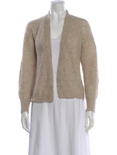 Pre-owned 360 Sweater Open Front Sweater In Neutral