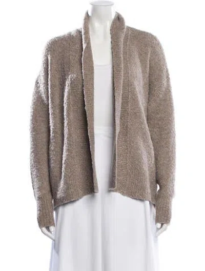 Pre-owned 360 Sweater Open Front Sweater In Neutral