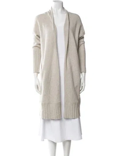 Pre-owned 360 Sweater Open Front Sweater In Neutrals
