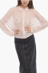 360 SWEATER OPENWORK CASHMERE VIVIANA SWEATER WITH POLO NECK
