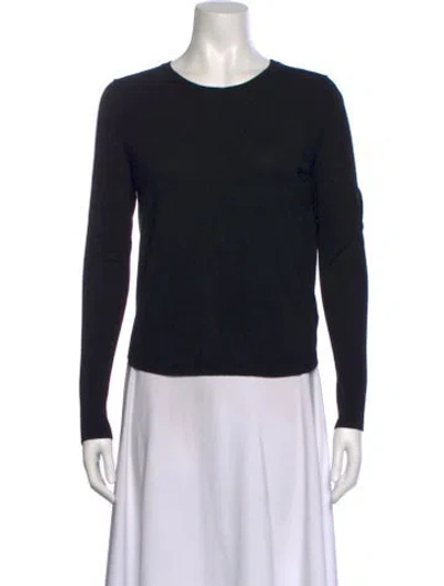 Pre-owned 360 Sweater Scoop Neck Sweater In Black