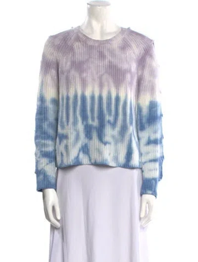 Pre-owned 360 Sweater Tie-dye Print Crew Neck Sweater In Multi