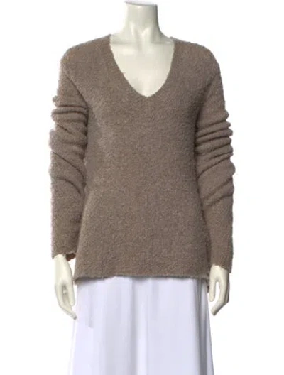 Pre-owned 360 Sweater V-neck Sweater In Neutral