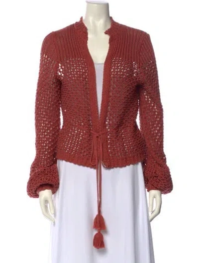 Pre-owned 360 Sweater V-neck Sweater In Red