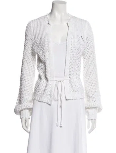 Pre-owned 360 Sweater V-neck Sweater In White