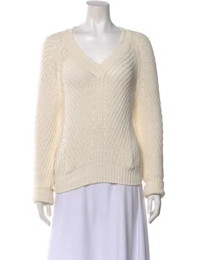 Pre-owned 360 Sweater V-neck Sweater In Yellow