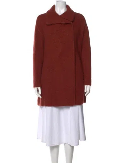 Pre-owned 360 Sweater Wool Cowl Neck Sweater In Orange