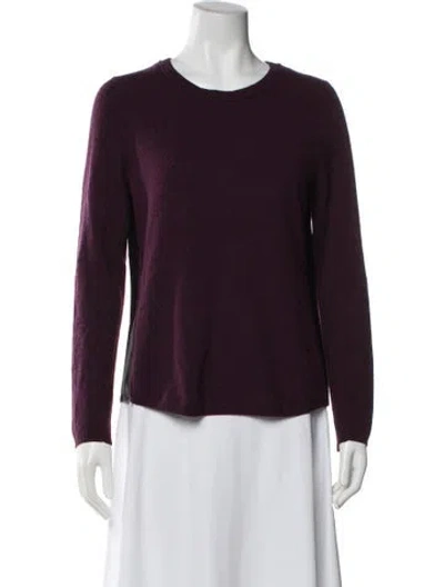 Pre-owned 360 Sweater Wool Scoop Neck Sweater In Purple
