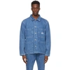 Stussy Stüssy Logo Embroidered Denim Jacket In Blue