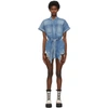 R13 BLUE DENIM MICK ROMPER JUMPSUIT