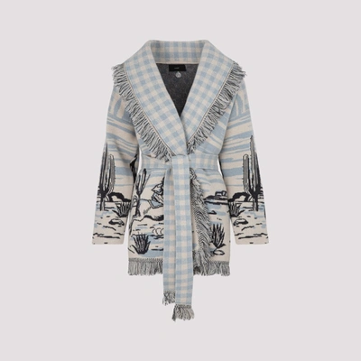 Alanui Ride Your Dreams Cashmere Wrap Cardigan In Light Blue