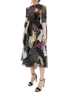 DOLCE & GABBANA DOLCE & GABBANA PATCHWORK MIDI DRESS