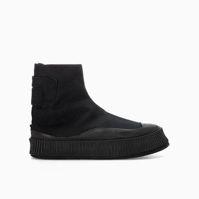 Jil Sander Toe-cap High-top Sneakers In Black