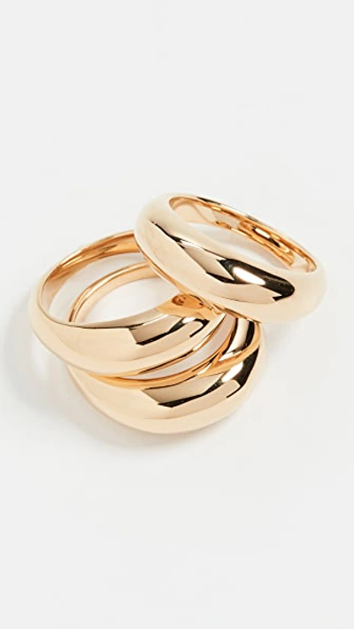 Soko Fanned Stacking Rings In Gold