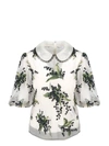 RED VALENTINO REDVALENTINO MAY LILY EMBROIDERED TULLE BLOUSE