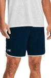 Under Armour Ua Hiit Woven Shorts In Academy/white