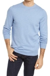 Nordstrom Cotton & Cashmere Crewneck Sweater In Blue Grapemist Heather