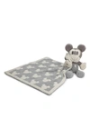Barefoot Dreamsr Kids' Barefoot Dreams Cozychic™ Disney Mickey/minnie Mouse Blanket & Stuffed Toy Gift Set In Ocean Multi