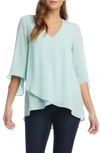 KAREN KANE ASYMMETRICAL CREPE TOP,1L25405