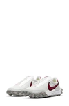 Nike Waffle Racer Crater Sneaker In White/ Red/ Photon Dust/ Black