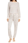 Honeydew Intimates Star Seeker Brushed Jersey Pajamas In Alabaster Zebra
