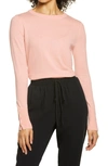 Halogenr Halogen Crewneck Sweater In Pink Chintz