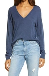 Treasure & Bond V-neck Sweater In Navy Heather