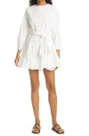 Rhode Womens White Multi Ella Braided-belt Cotton Mini Dress M