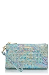 Brahmin Daisy Croc Embossed Leather Wristlet In Wonderland Melbourne