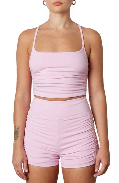 Nia Carbon Crop Tank In Orchid