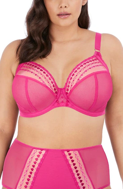 Elomi Matilda Full Figure Underwire Plunge Bra In Pink Kiss