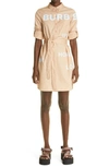 BURBERRY KILEY HORSEFERRY LOGO COTTON SHIRTDRESS,8039614