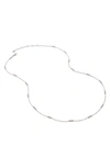 Monica Vinader Triple Beaded Chain Necklace In Silver