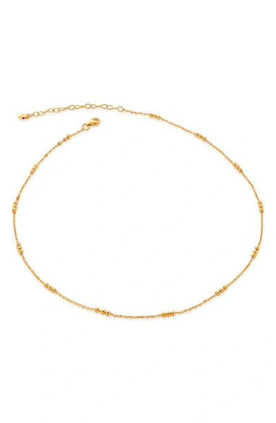 MONICA VINADER MONICA VINADER TRIPLE BEADED CHAIN NECKLACE,GP-CH-TBCN-NON