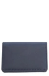 Royce Leather Card Case In Navy Blue