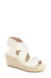 Eileen Fisher 'willow' Espadrille Wedge Sandal In Bone Leather
