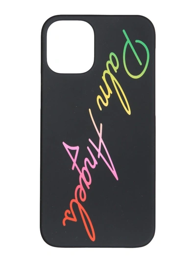 Palm Angels Miami Logo Iphone 12 / 12 Pro Cover In Black