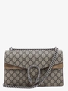 Gucci Dionysus Gg Supreme Fabric And Suede Shoulder Bag In Nude