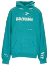 BALENCIAGA BALENCIAGA CAPS DESTROYED HOODIE